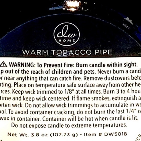 DW HOME CANDLE WARM MINI NEW BLACK SOY WAX RICHLY SCENTED NEW 1 WICK 3.8 oz - Picture 3 of 3